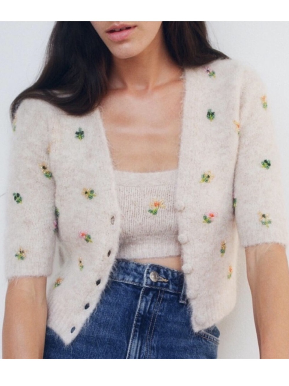 Zara Knit Beaded Cardigan